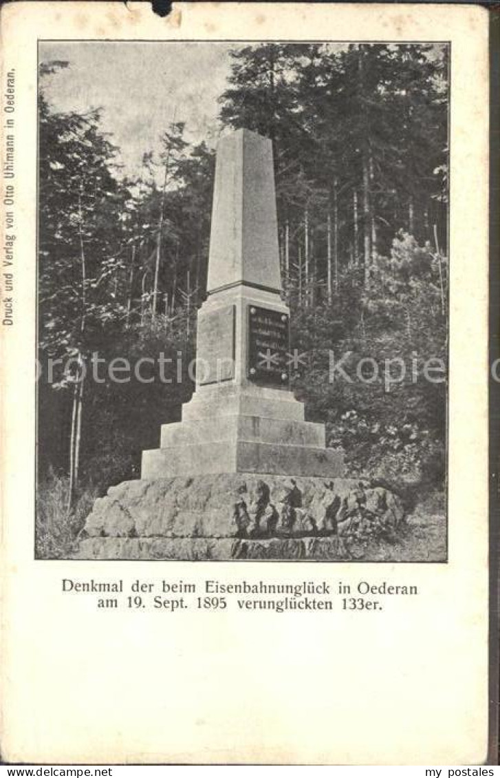 42325592 Oederan Denkmal Eisenbahnunglueck 1895 Oederan - Oederan