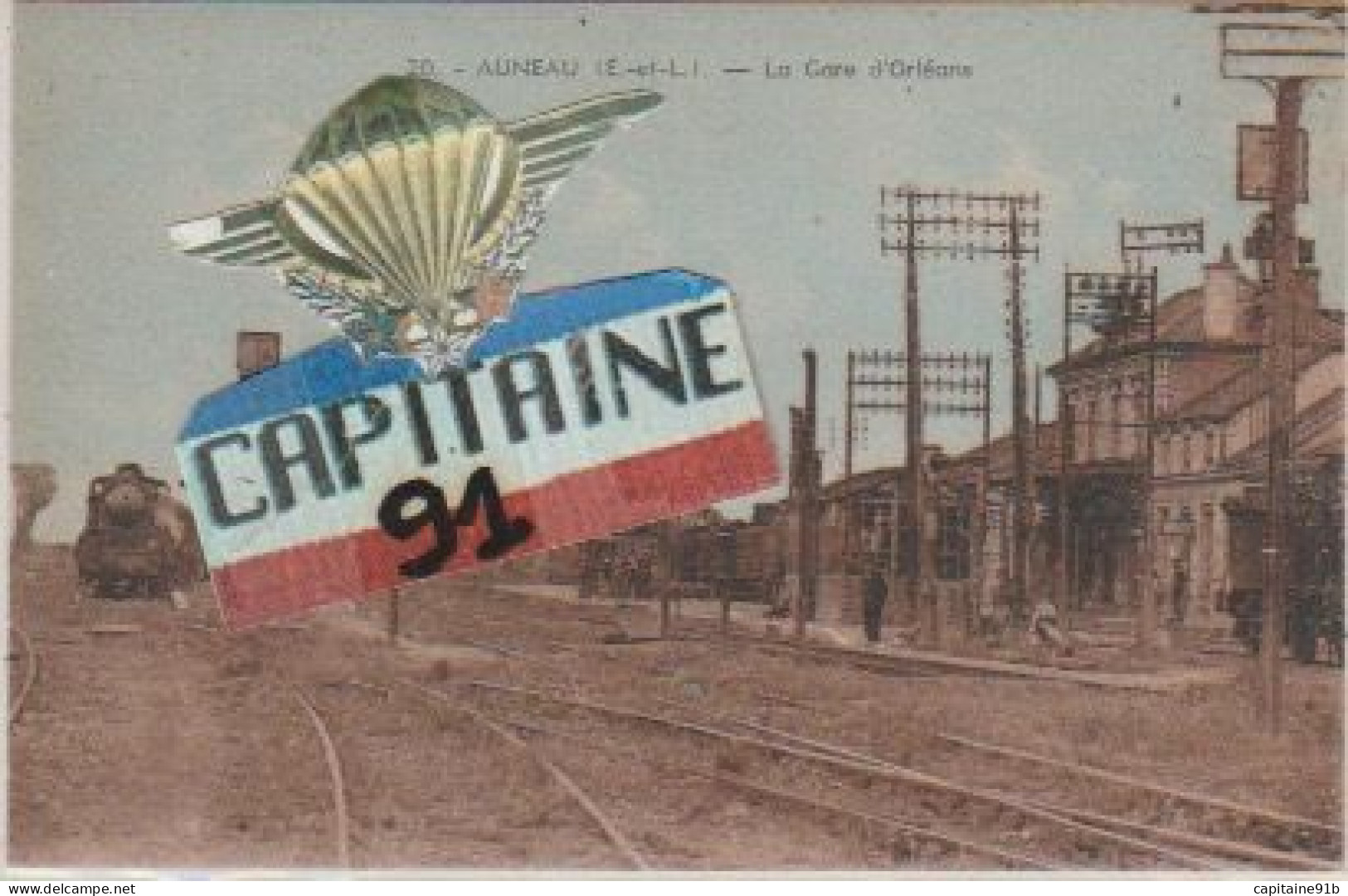 CPA AUNEAU EURE ET LOIR  LA GARE D ORLEANS - Auneau