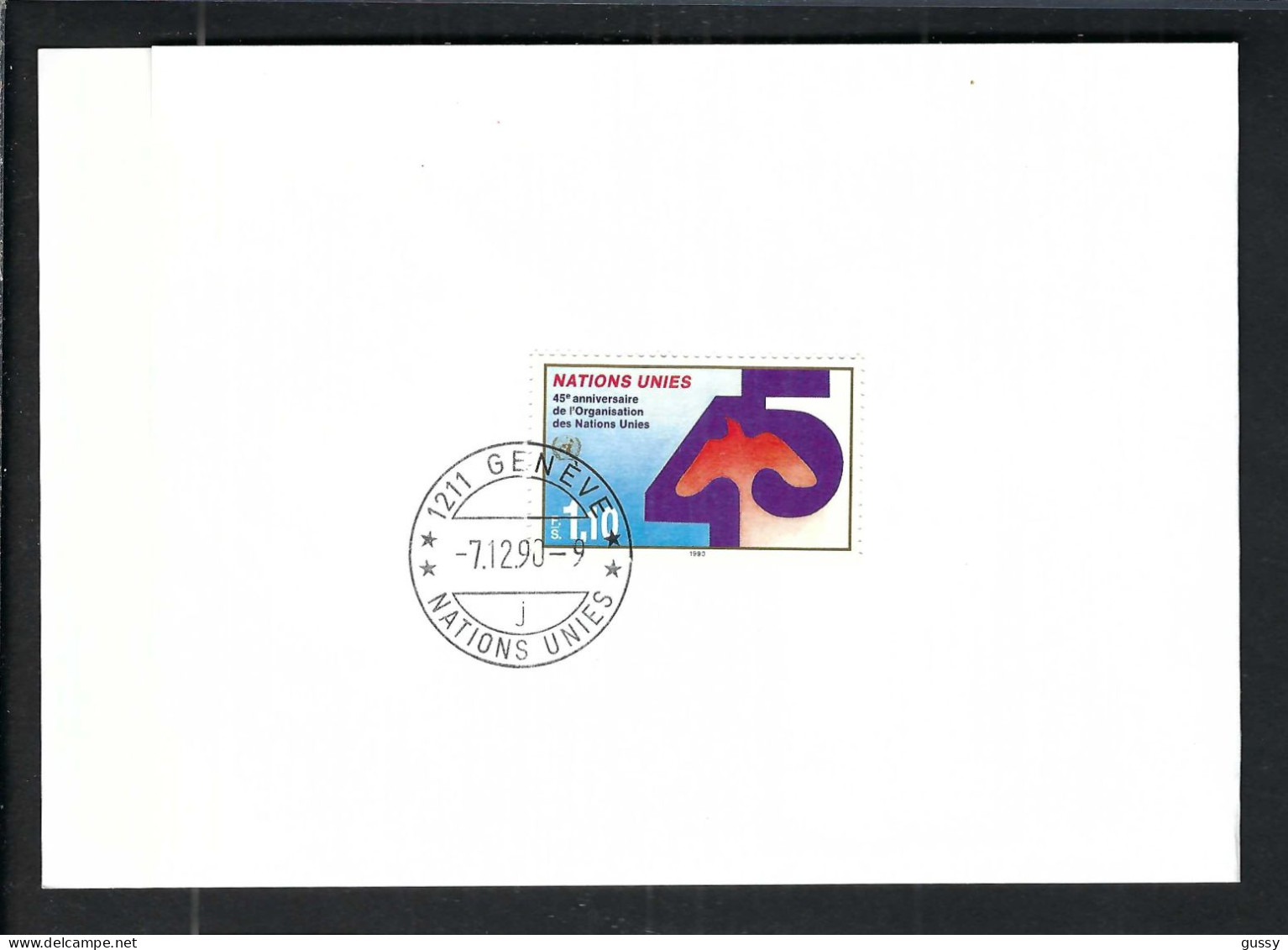 NATIONS UNIES GENEVE Ca.1990: Encart Philatélique - Storia Postale