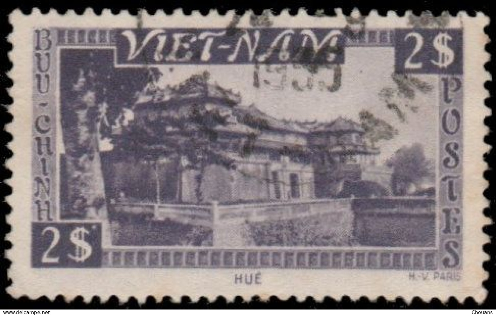 Vietnam Empire 1951. ~  YT 8 (par 2) - 2 $ Hué. Palais - Viêt-Nam