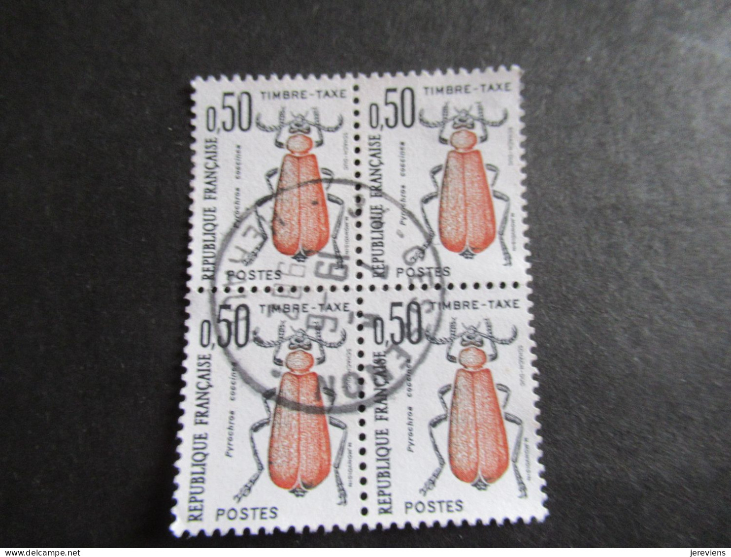 Cachet Sur 4 Timbres Taxes Cessenon 34480 - 1960-.... Gebraucht