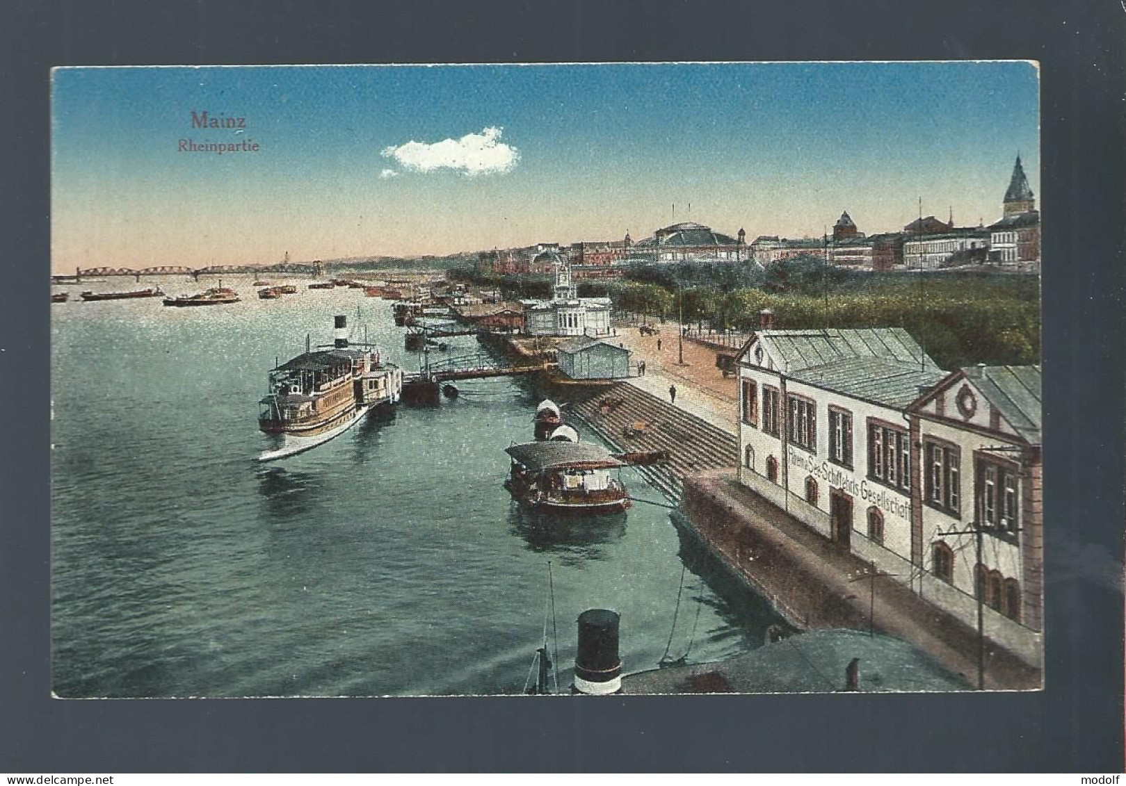 CPA - Allemagne - Mainz - Rheinpartie - Colorisée - Bateaux - Non Circulée - Mainz