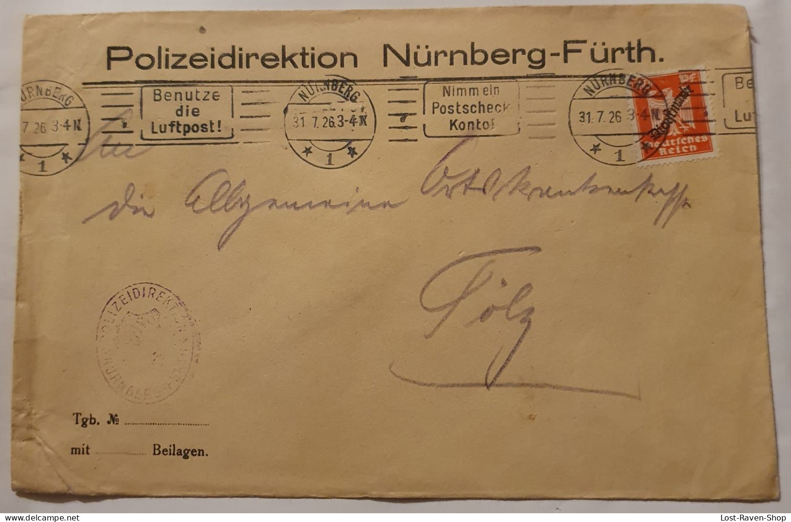Umschlag - Polizeidirektion Nürnberg Fürth - Altri & Non Classificati