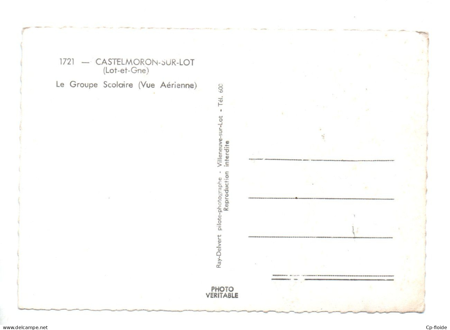 47 - CASTELMORON-SUR-LOT . LE GROUPE SCOLAIRE . VUE AÉRIENNE - Réf. N°38304 - - Castelmoron