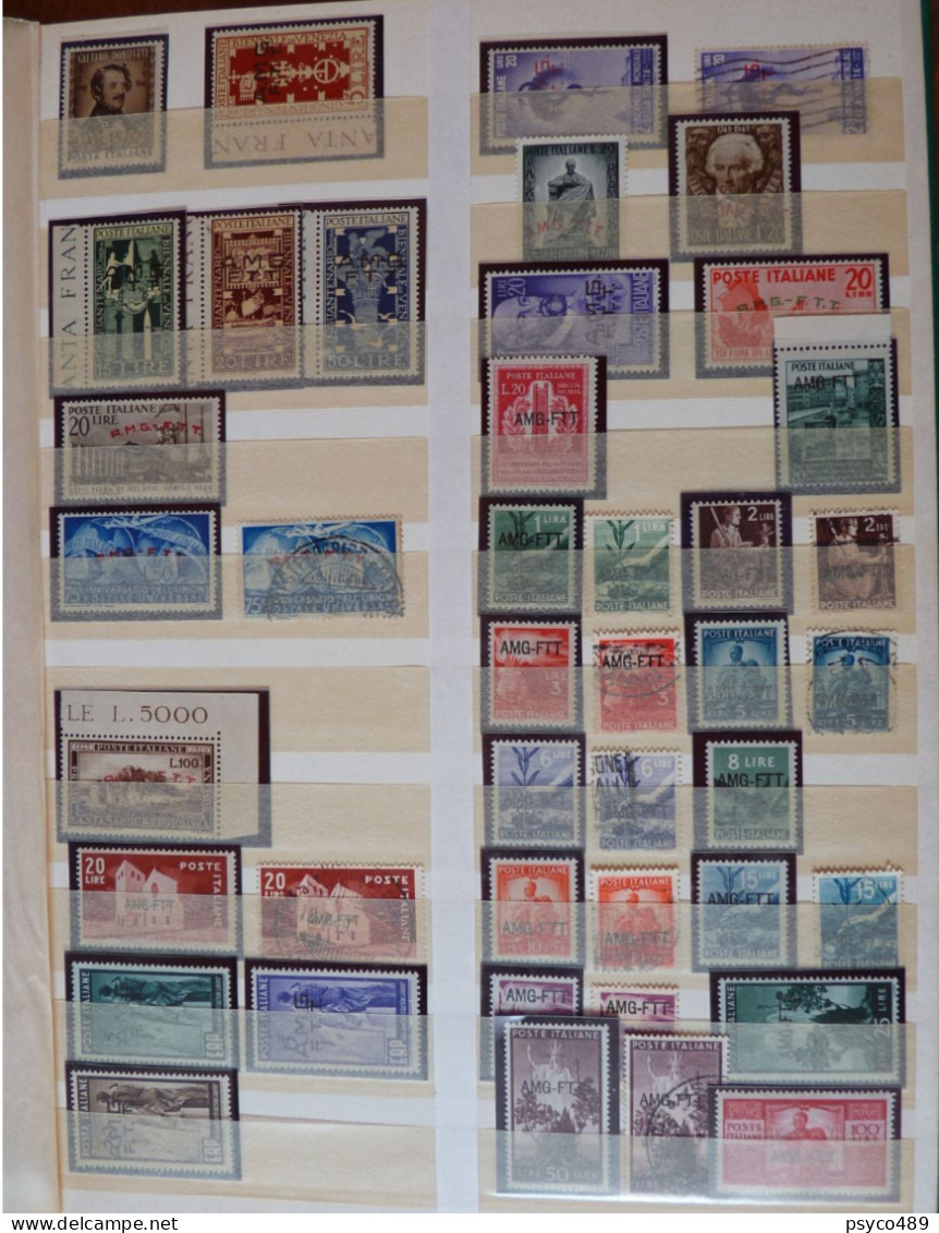 ITALIA Trieste -1945-54- "Collezione Quasi Completa" MNH** & USº (descrizione) - Impuestos