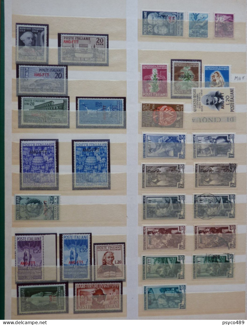 ITALIA Trieste -1945-54- "Collezione Quasi Completa" MNH** & USº (descrizione) - Portomarken