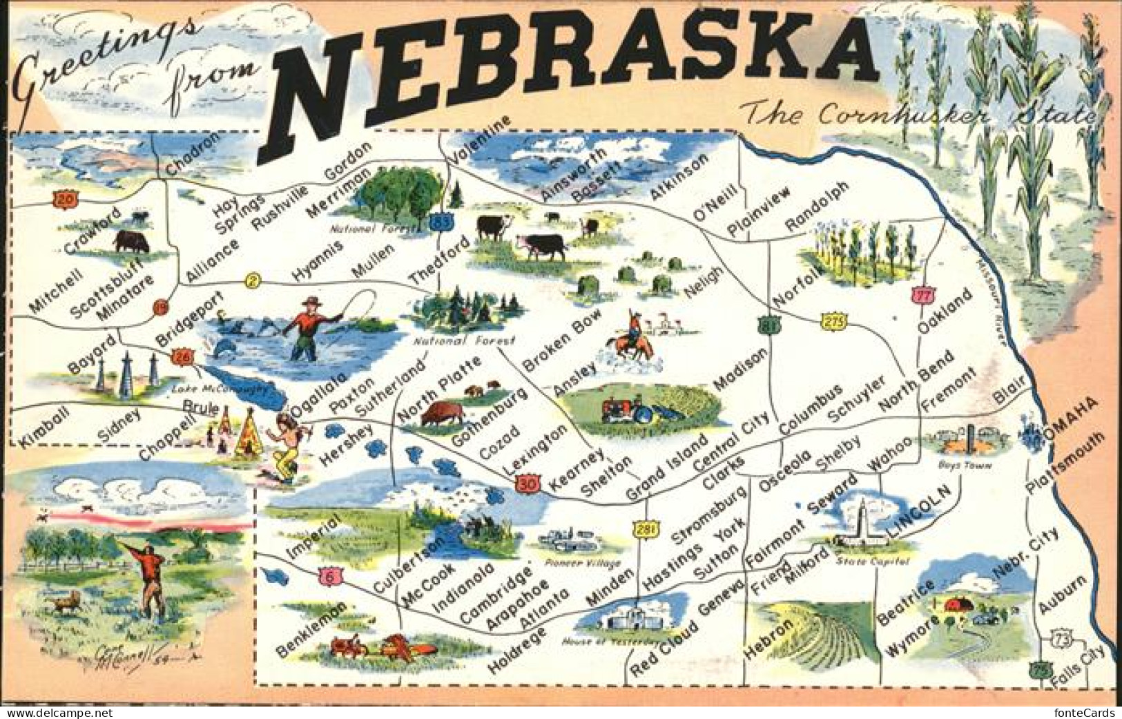 11491468 Lincoln_Nebraska Map Of The Cornhusker State - Other & Unclassified