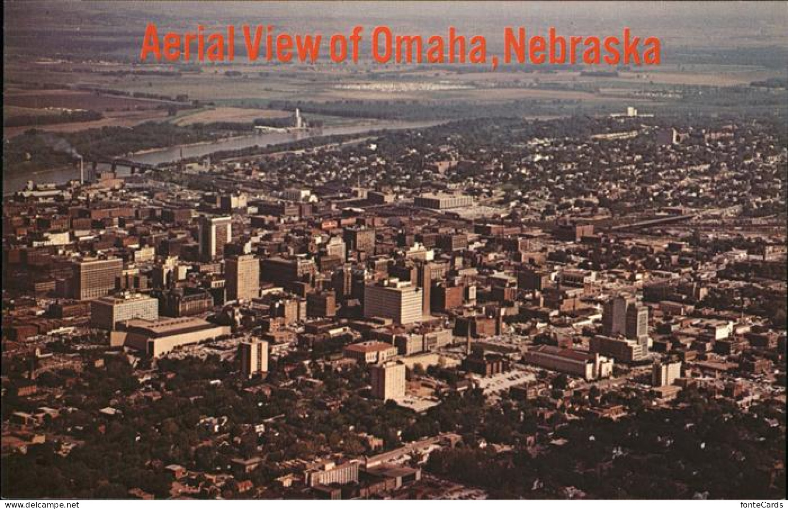 11491393 Omaha_Nebraska Aerial View Missouri River Aksarben Bridge - Other & Unclassified