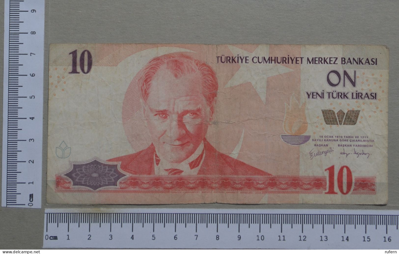 TURKEY  - 10 - LIRA - 2 SCANS  - (Nº57849) - Turquie