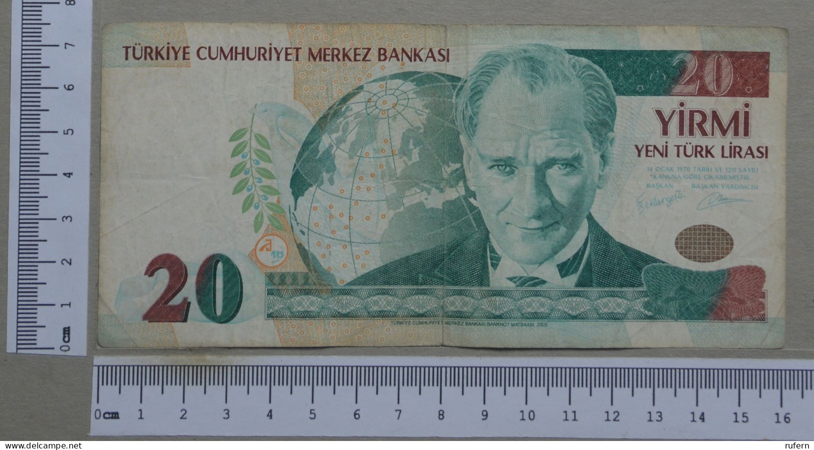 TURKEY  - 20 - LIRA - 2 SCANS  - (Nº57850) - Turquie