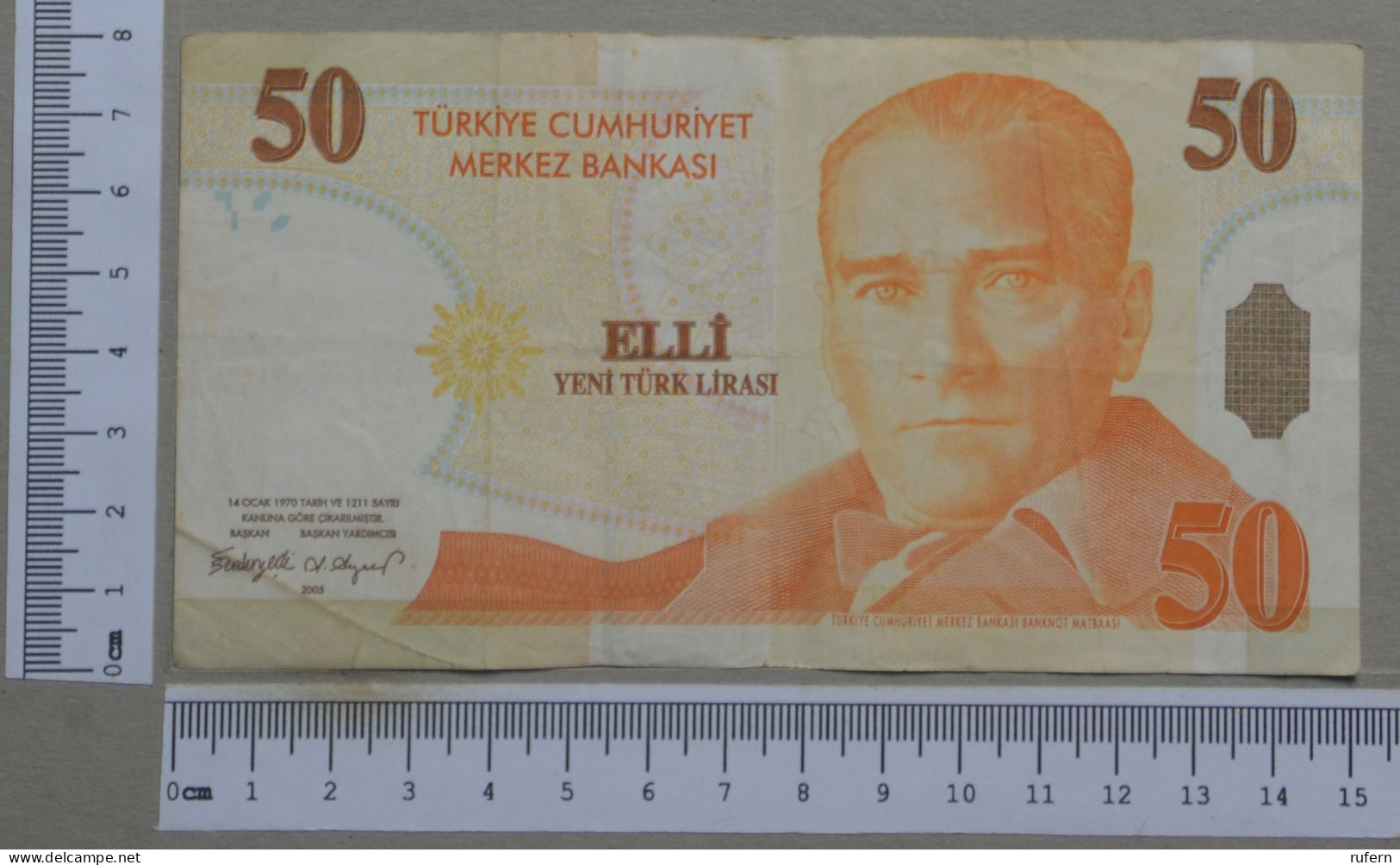 TURKEY  - 50 - LIRA - 2 SCANS  - (Nº57851) - Turquie