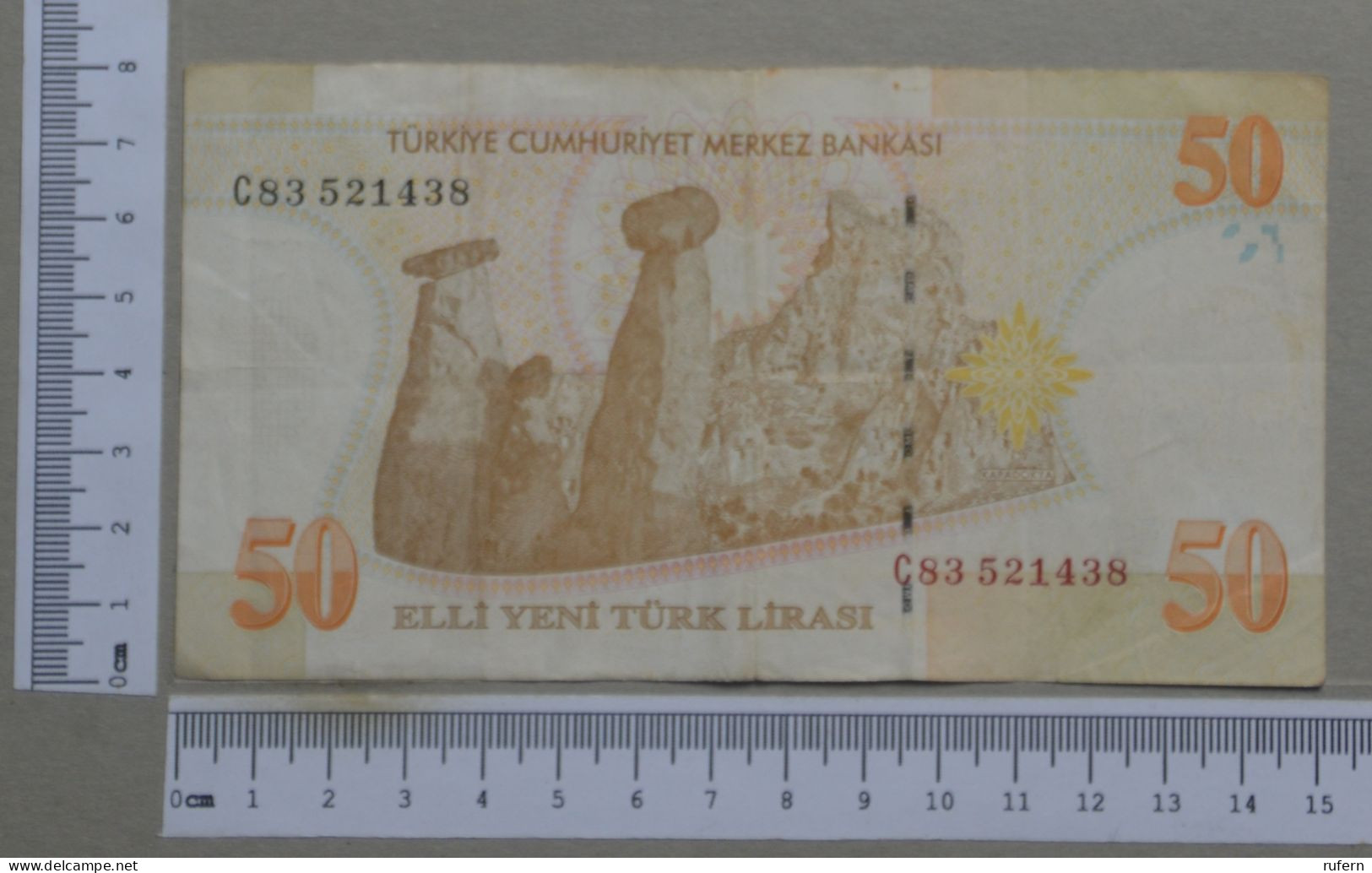 TURKEY  - 50 - LIRA - 2 SCANS  - (Nº57851) - Turquie