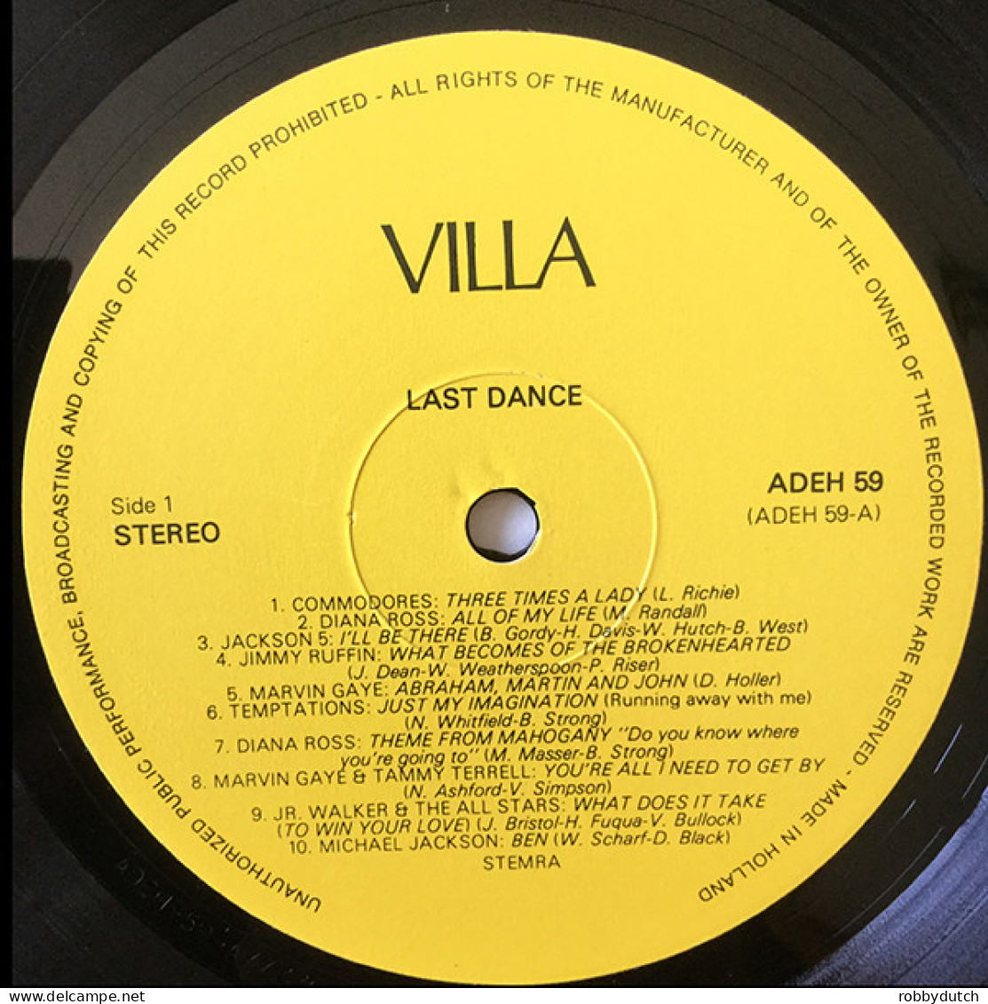 * LP *  THE LAST DANCE - MICHAEL JACKSON, STEVIE WONDER, DIANA ROSS, MARVIN GAYE A.o. - Compilaciones