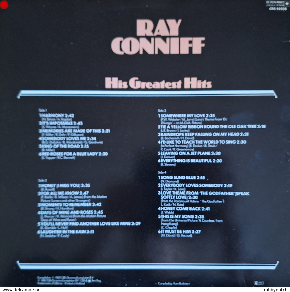 * 2LP *  RAY CONNIFF - HIS GREATEST HITS (Europe 1982 EX) - Jazz