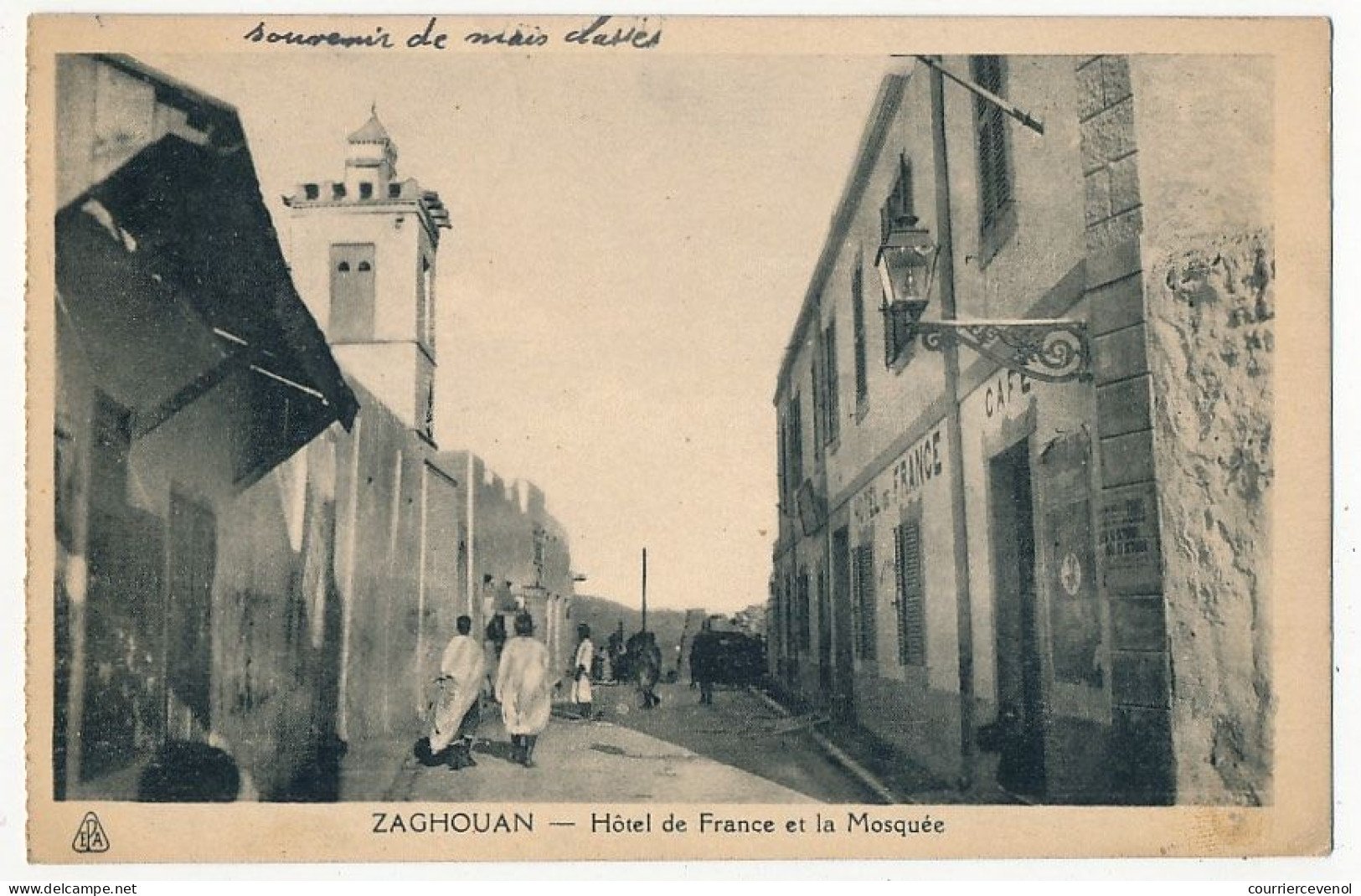 CPA - ZAGHOUAN (Tunisie) - Hôtel De France Et La Mosquée - Tunesien
