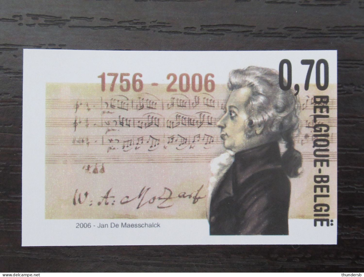 3470 'Mozart' - Ongetand - Côte: 20 Euro - 2001-…