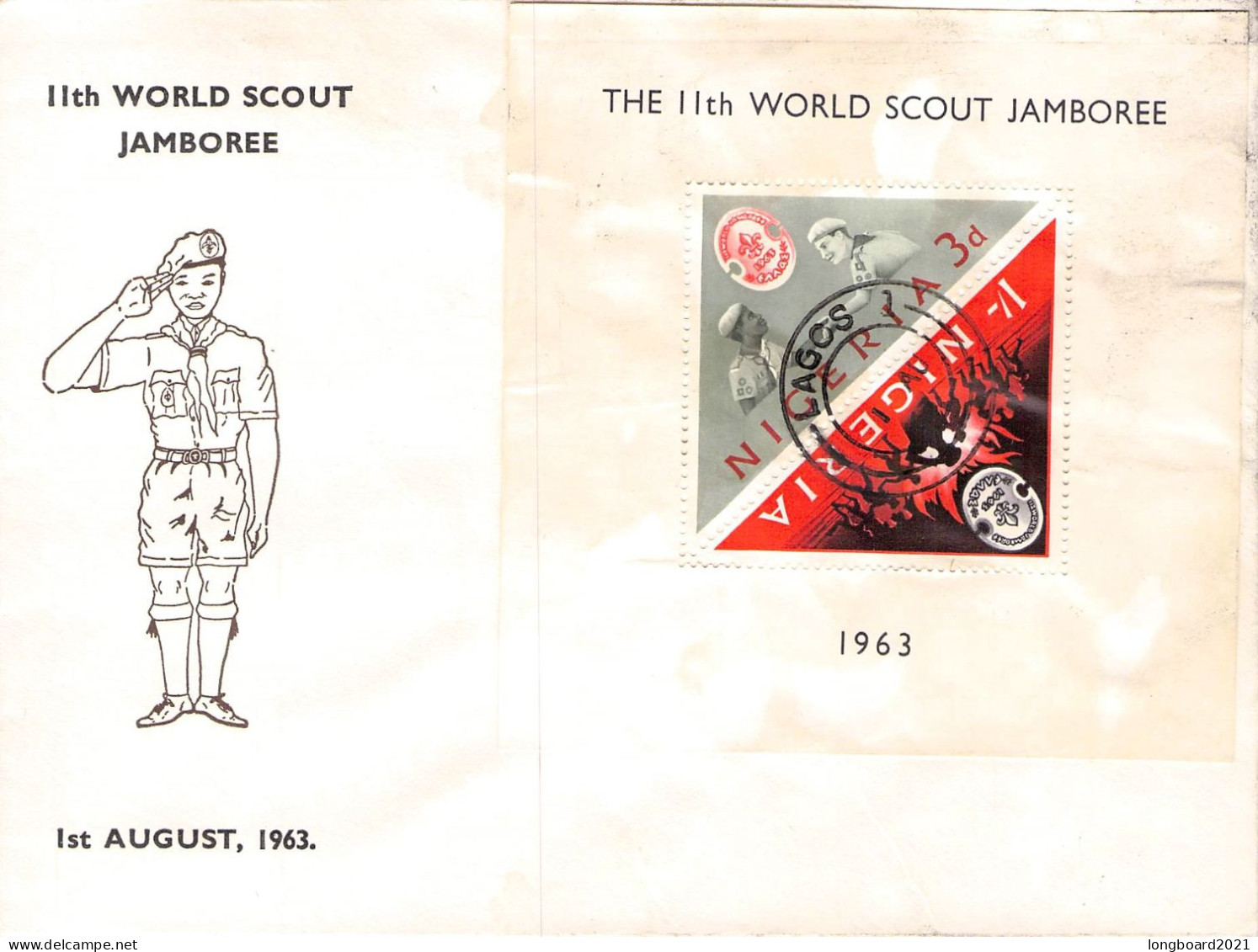 NIGERIA - FDC 1963 WORLD SCOUT JAMBOREE / 4050 - Nigeria (1961-...)