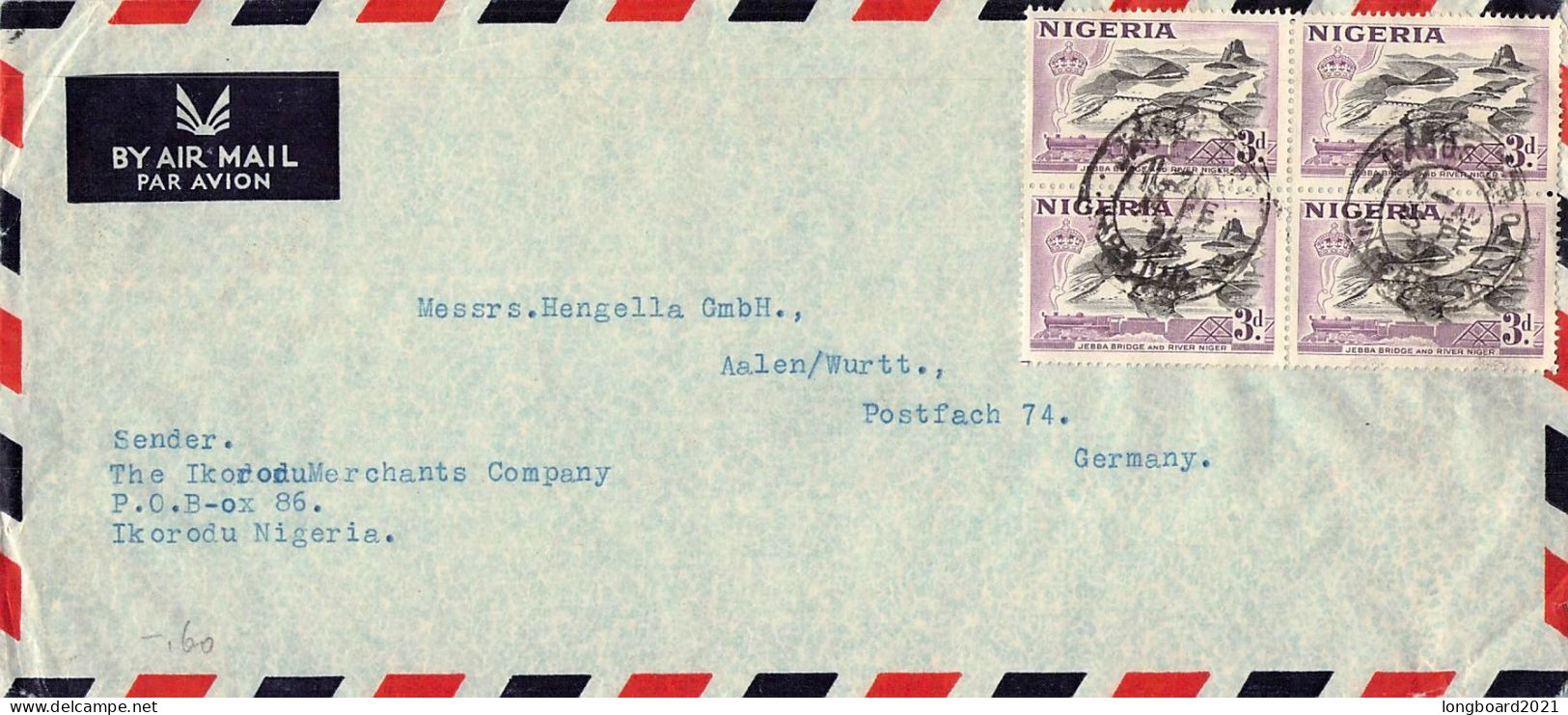 NIGERIA - AIRMAIL - AALEN/DE / 4051 - Nigeria (1961-...)