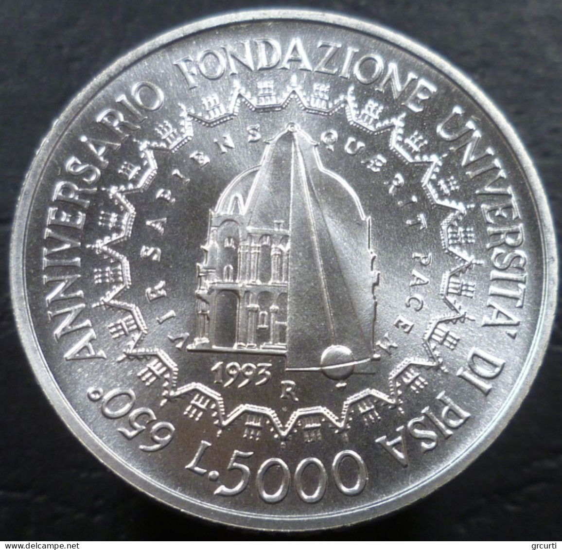 Italia - 5.000 Lire 1993 - 650° Università Di Pisa - 2° Emissione - Gig# 460 - KM# 170 - 5 000 Lire