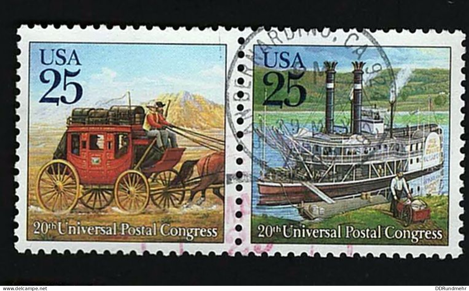 1989 Historical Post  Michel US 2064A - 2065A Stamp Number US 2434 - 2435  Yvert Et Tellier US 1881 - 1882 Used - Used Stamps