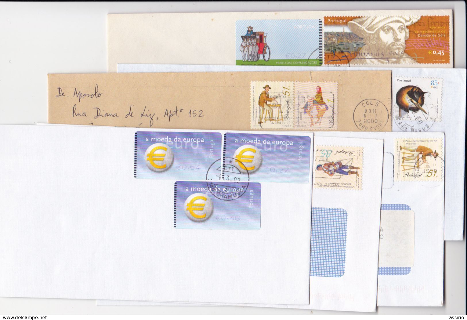 Portugal  6 Envelopes  Com Selos E Carimbos Diferentes - Marcophilie