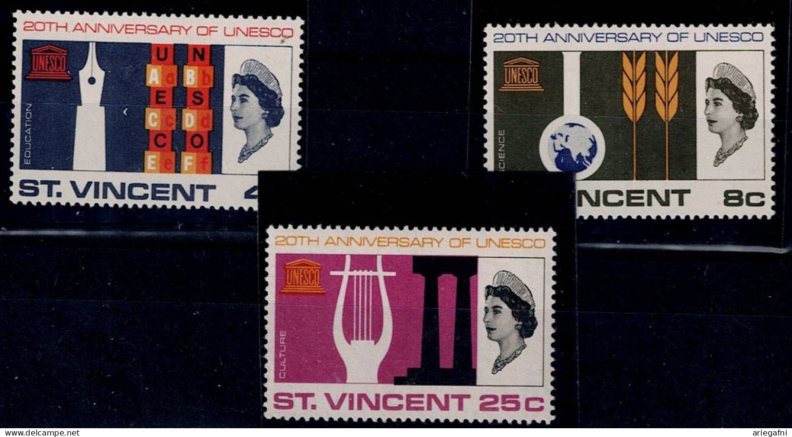 ST. VINCENT 1965 UNESCO MI No 228-30 MNH VF!! - St.Vincent (...-1979)