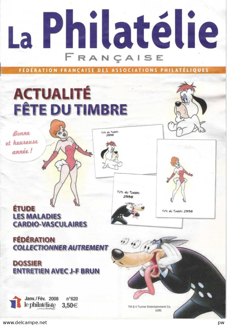 REVUE LA PHILATELIE FRANCAISE Année 2008 (n° 620) - French (from 1941)