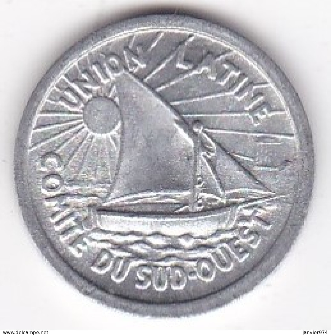 31. Haute Garonne Toulouse. 5 Centimes 1922 – 1933. Union Latine, Comité Régional , En Aluminium - Noodgeld