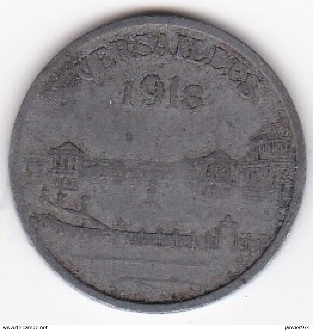 78. Yvelines. Versailles. Groupes Commerciaux De Versailles 5 Centimes 1918, En Zinc Nickelé - Monedas / De Necesidad