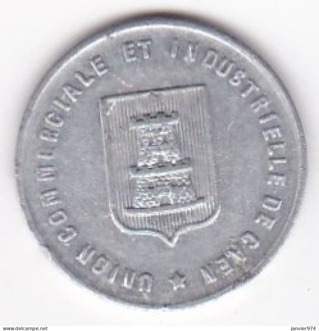 14. Calvados. Caen . Union Commerciale Et Industrielle De Caen . 5 Centimes 1921 En Aluminium - Monétaires / De Nécessité