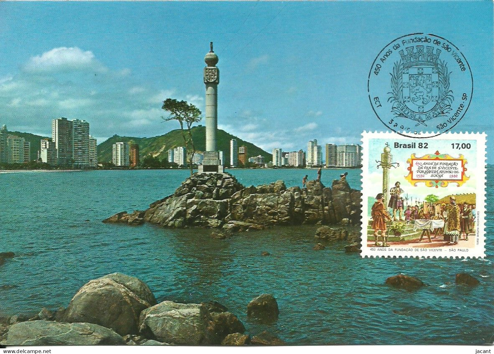 Carte Maximum - Brasil - São Vicente - Fundação Da Cidade - Cartoline Maximum