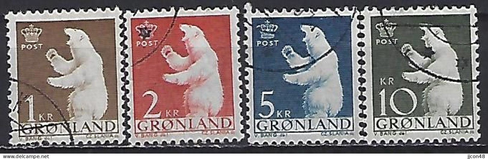 Greenland 1963  Polar Bear (o) Mi.58-61 - Gebraucht