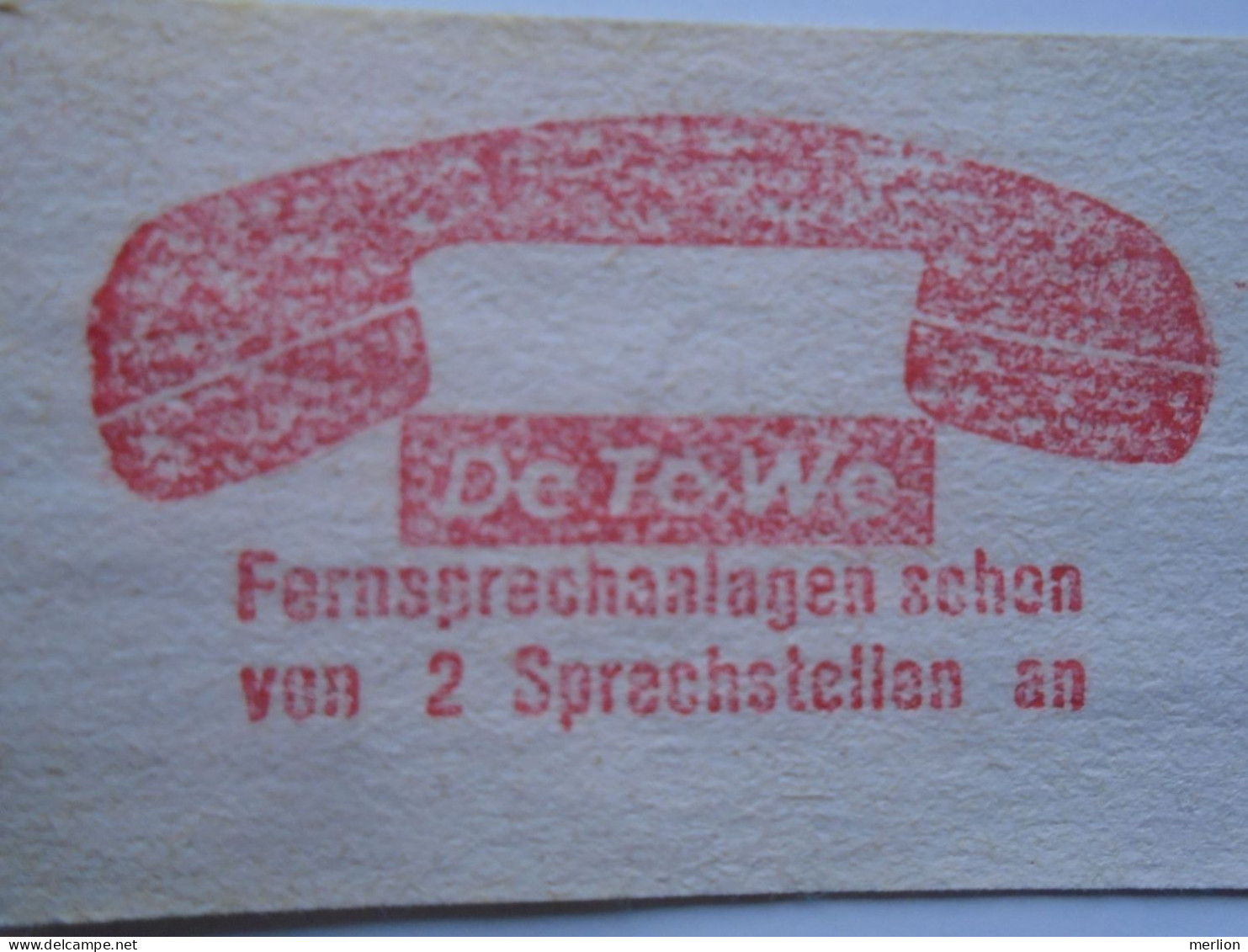 D200305  Red Meter Stamp - EMA - Freistempel  -Germany Berlin -Electricity,  Electro -1967  DeTeWe  Phone Telephone - Electricidad