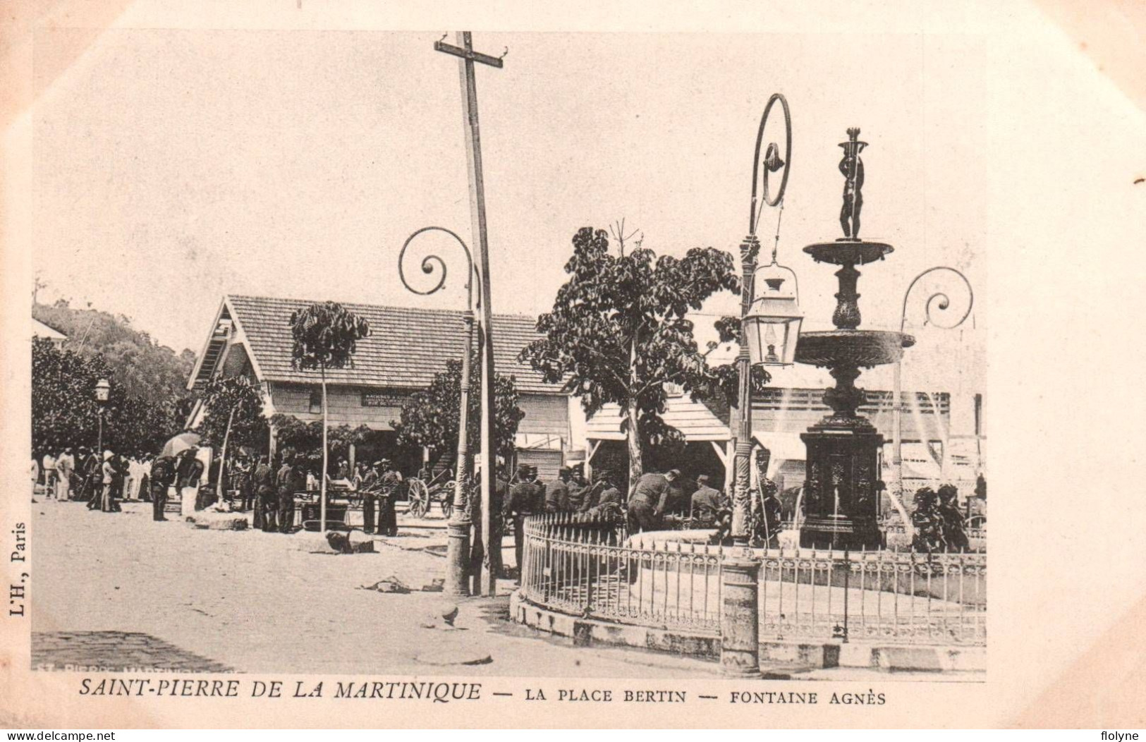 Martinique - Saint Pierre De La Martinique - La Place Bertin Et La Fontaine Agnès - Jour De Marché - Autres & Non Classés