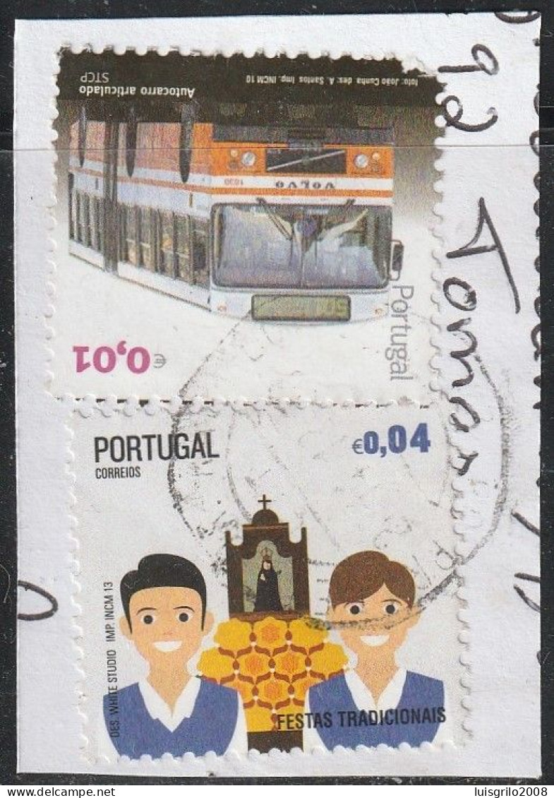 Fragment - Transport Bus & Popular Parties -|- Mundifil Nºs - 3919 + 4318 - Usado