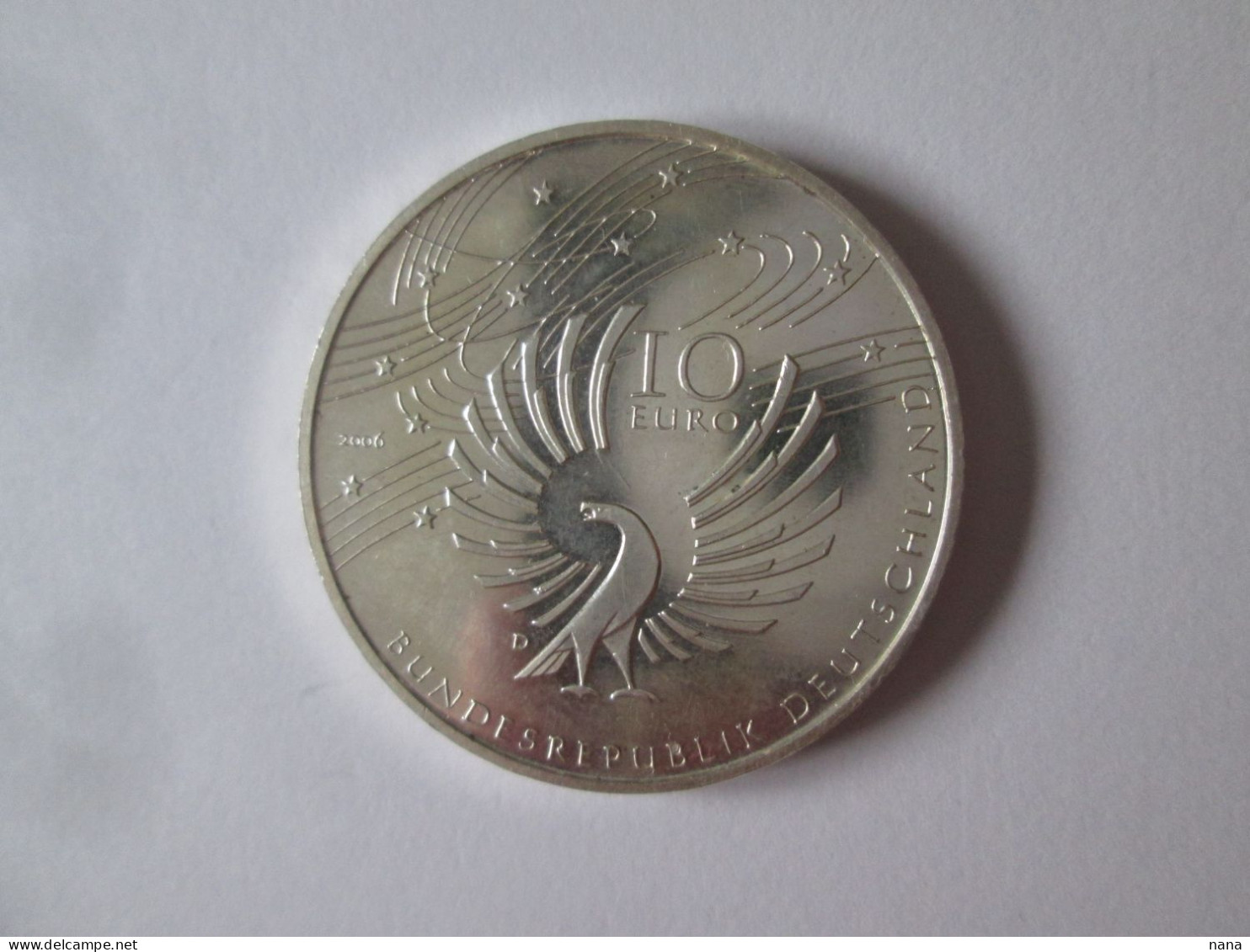 Germany 10 Euro 2006 D AUNC Silver/Argent.925 Commemorative Coin:Mozart,diameter=32 Mm,weight=18 Grams - Gedenkmünzen