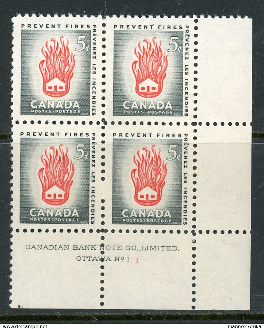 Canada 1956 MNH PB   Prevent Forest Fires - Unused Stamps