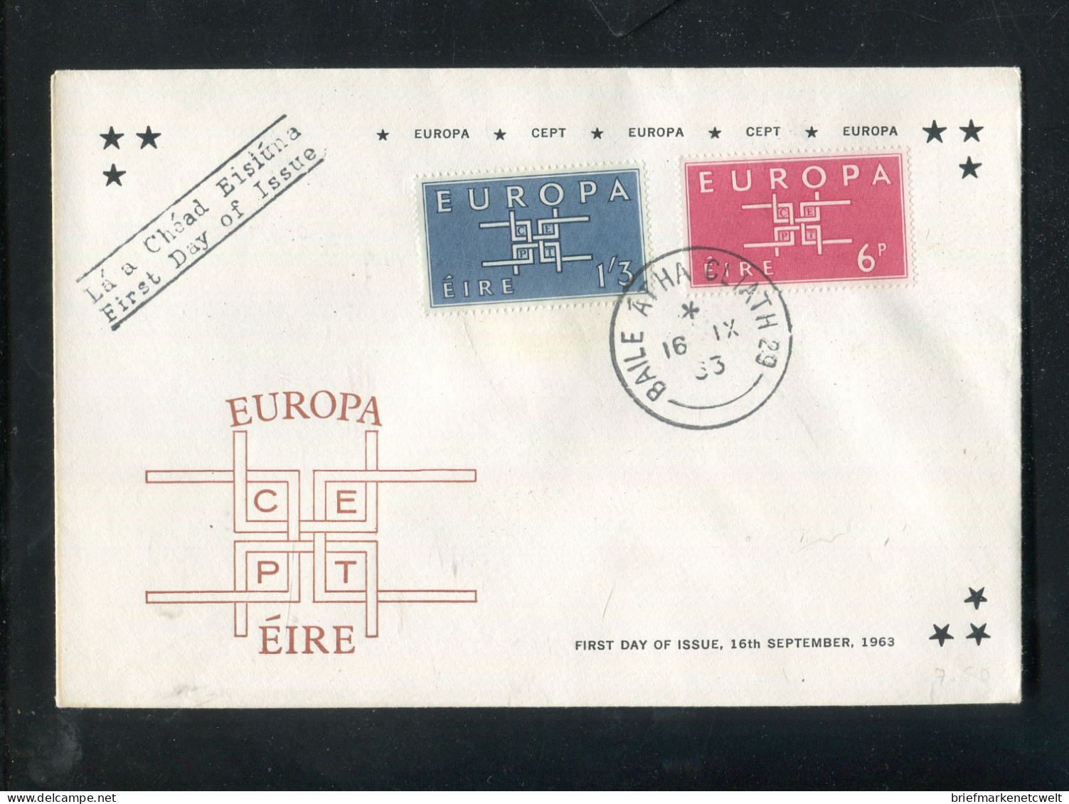 "IRLAND" 1963, Mi. 159/160 "CEPT" FDC (5430) - FDC