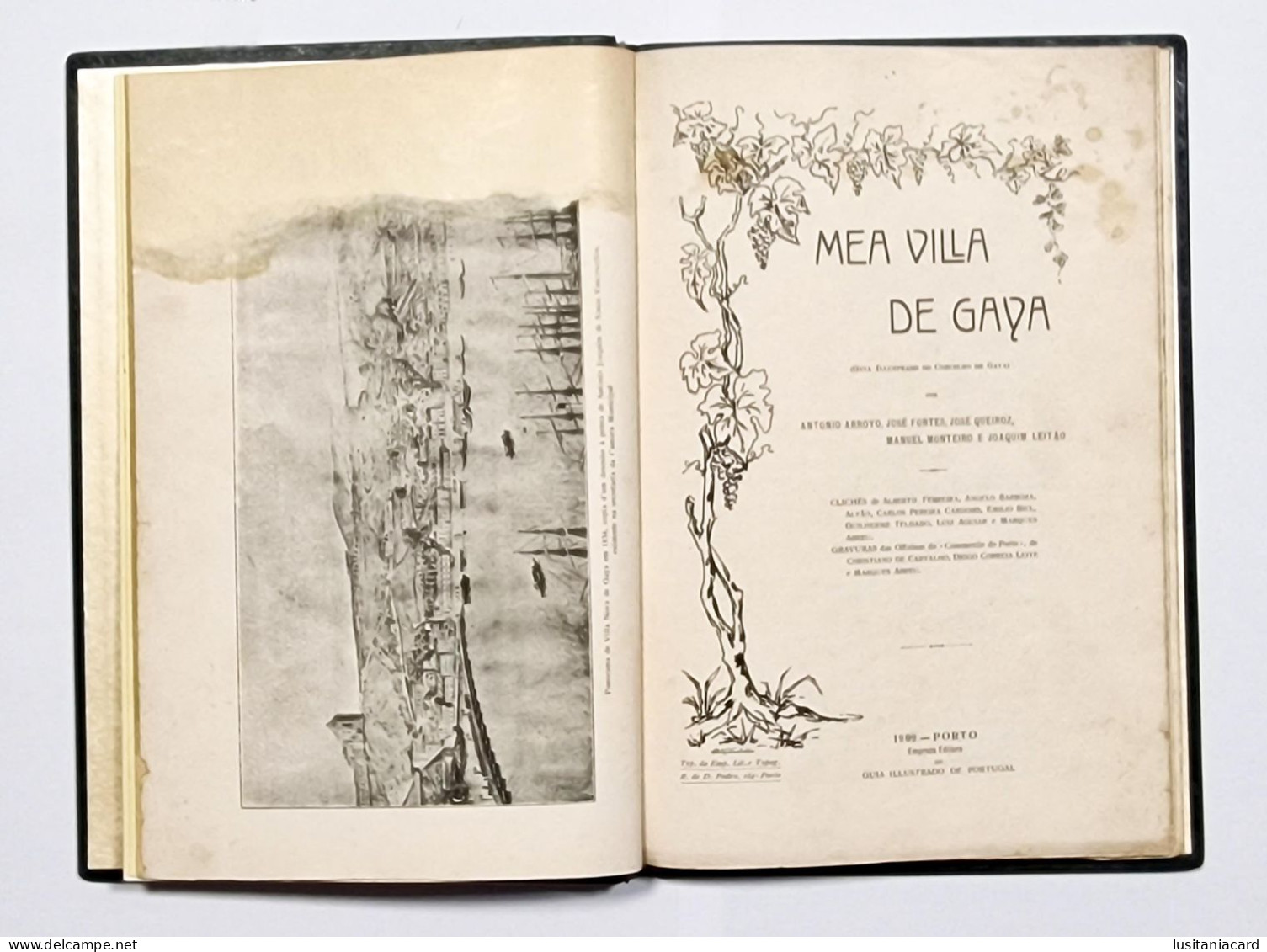 VILA NOVA DE GAIA-MONOGRAFIAS-Mea Villa De Gaya(Antonio Arroyo,José Fortes,José Queiróz,Manuel Monteiro E J.Leitão-1909) - Livres Anciens