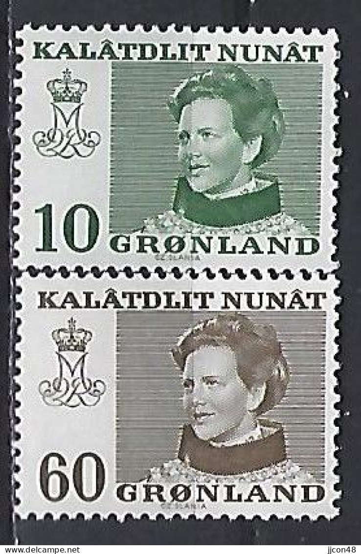 Greenland 1973  Queen Margarethe (**) MNH  Mi.84-85 Y - Ungebraucht