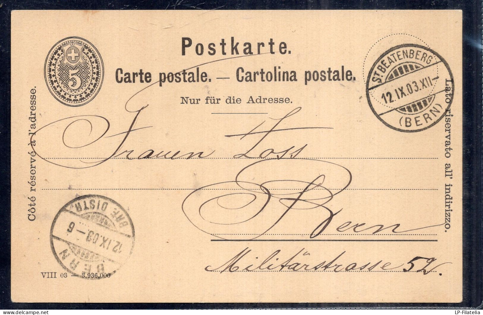 Helvetia - 1903 - Postkarte - Carte Postale - Cartolina Postale - Entiers Postaux