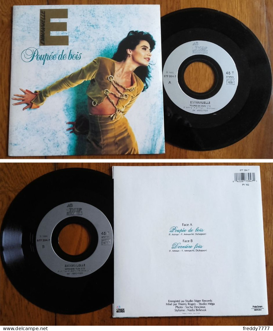 RARE French SP 45t RPM (7") EMMANUELLE «Poupée De Bois» (1990) - Collectors