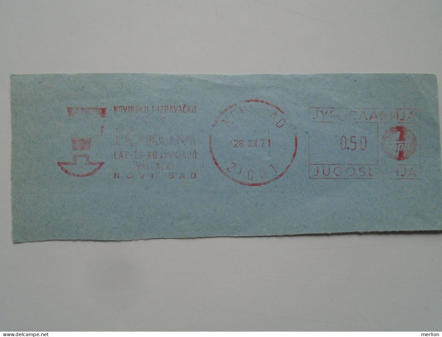 D200316   Red Meter Stamp - EMA - Freistempel  -Yugoslavia  -FORUM Newspaper  -1971 NOVI SAD - Other & Unclassified