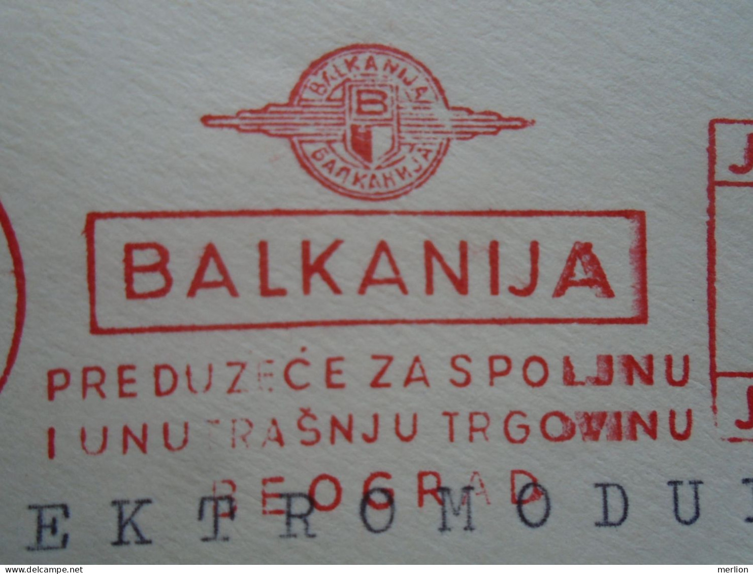 D200318   Red Meter Stamp - EMA - Freistempel  -Yugoslavia  - BALKANIJA    -1970 Beograd  - Electro - Andere & Zonder Classificatie