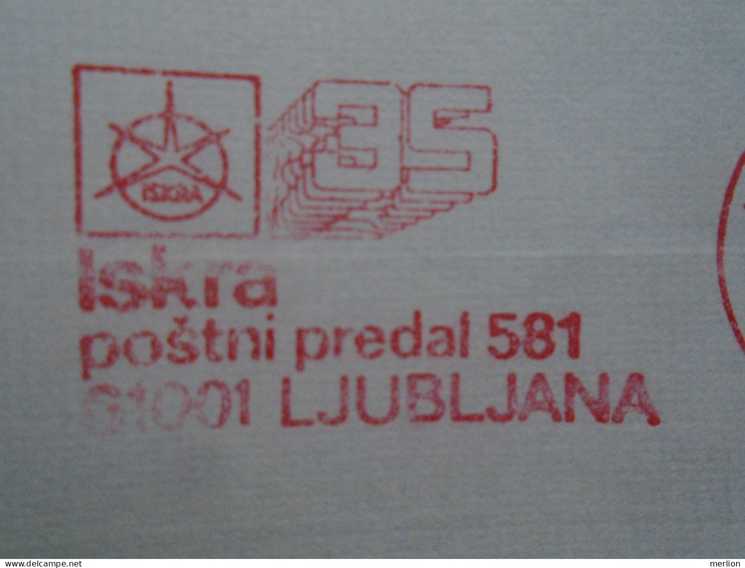 D200319 Red Meter Stamp - EMA - Freistempel  -Yugoslavia  - Slovenia Ljubljana   -1982 ISKRA - Sonstige & Ohne Zuordnung