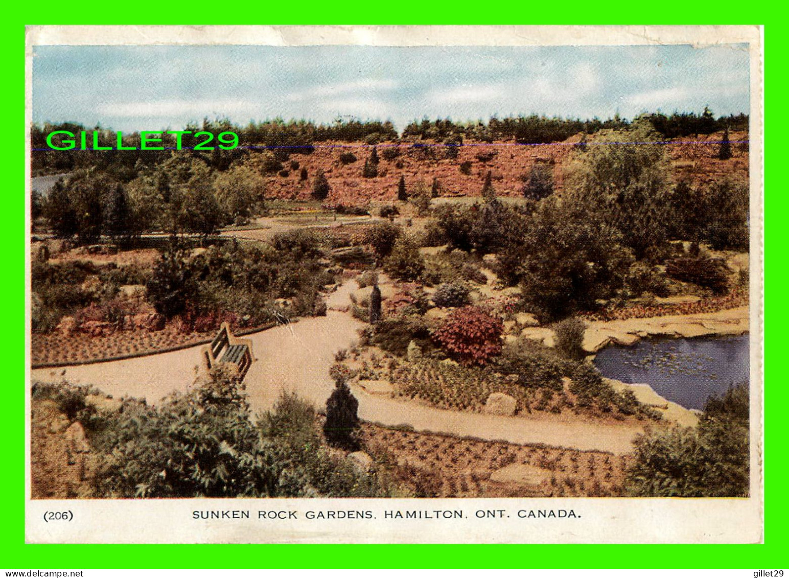 HAMILTON, ONTARIO - SUNKEN ROCK GARDENS -  TRAVEL IN 1946 - FOLKARD - - Hamilton