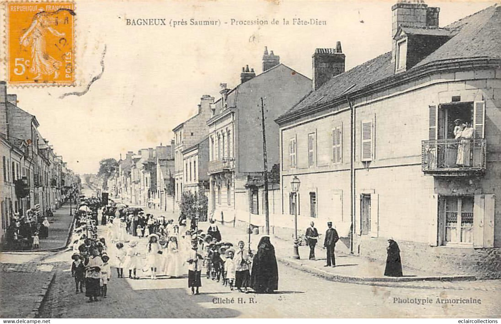 Bagneux Près De  Saumur      49      Procession De La Fête Dieu   (voir Scan) - Saumur