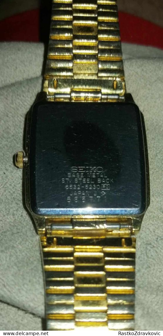 SEIKO+6532-5230+QUARTZ TANK WATCH+ORIGINAL+VINTAGE+JAPAN - Relojes Ancianos