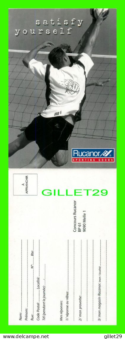 VOLEYBALL - SATISFY YOURSELF - RUCANOR SPROTING GOODS - CARTE DOUBLE - 9090 MELLE 1 - - Pallavolo