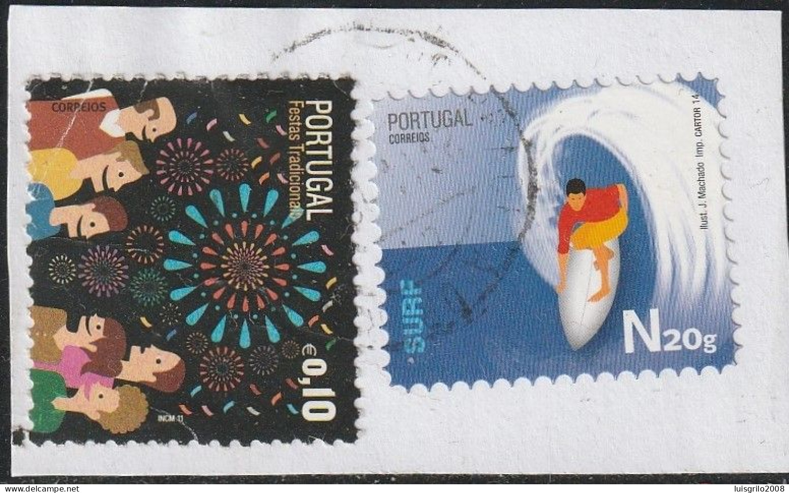 Fragment - Desportos Radicais + Festas Populares -|- Mundifil Nº 4407 + 4044 - Used Stamps